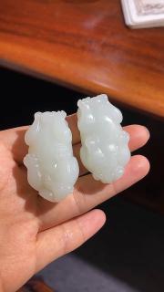【和田玉招财貔貅】手握貔貅 万事无忧